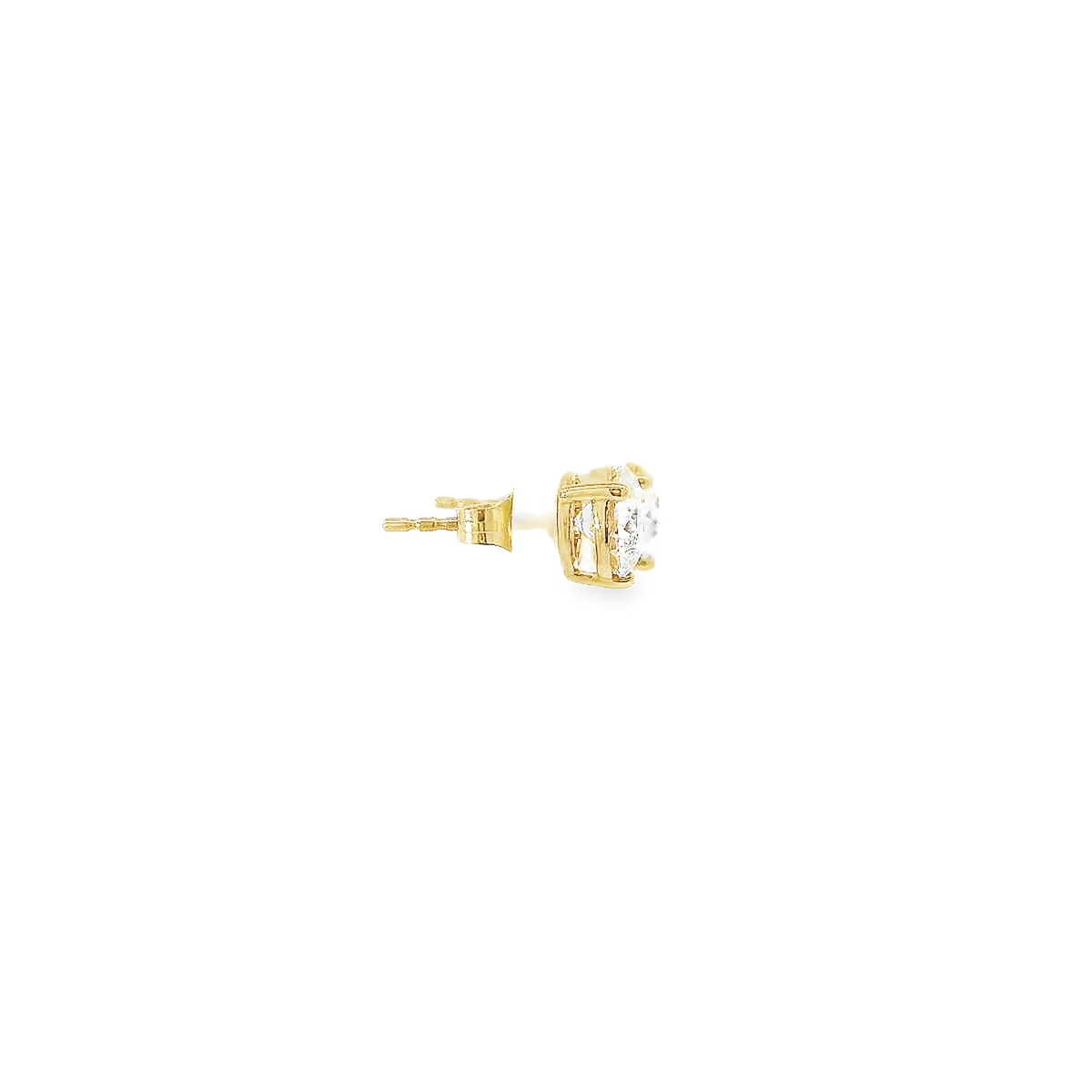 14K YG 2.00CT RD DIA STUDDS VS/SI **LCD/SPL**