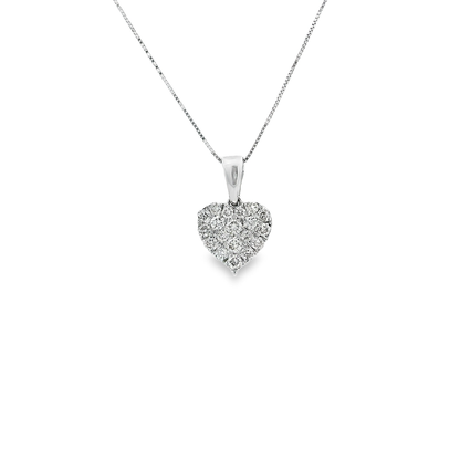 14K DIAMOND HEART 0.70CTW 82425 (Pendant+Necklace)