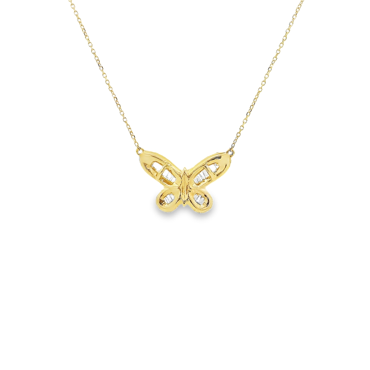 14K BUTERFLY PENDANT O.75CTW VS1/EF 82500 (Pendant+Necklace)