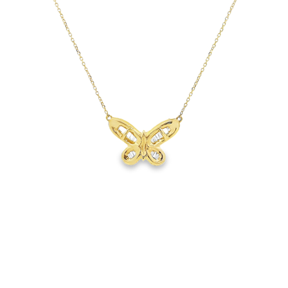 14K BUTERFLY PENDANT O.75CTW VS1/EF 82500 (Pendant+Necklace)