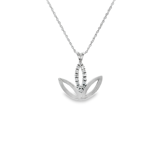 14K DIAMOND ADDIDAS SING O.15CTW 82150 (Pendant+Necklace)