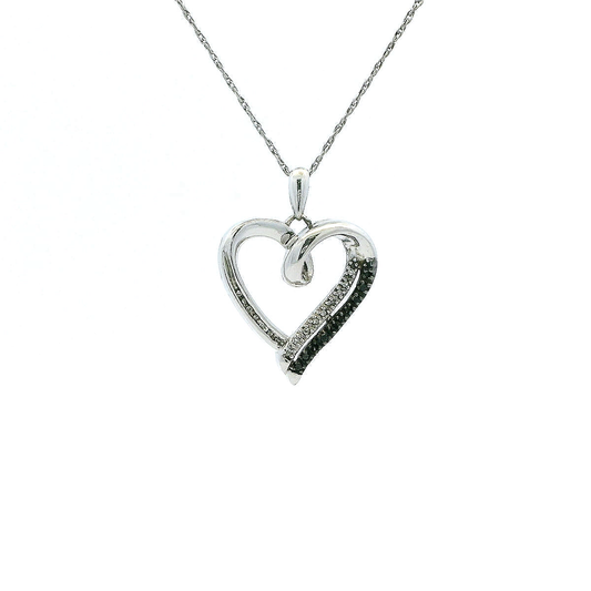 10K HEART DIAMOND PENDANT 0.20CTW 82120 (Pendant+Necklace)
