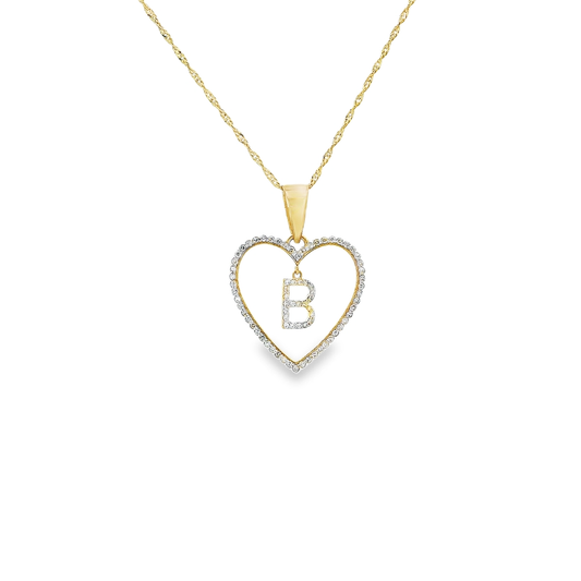 10K HEART DIAMOND PENDANT 0.20CTW 82120 (Pendant)