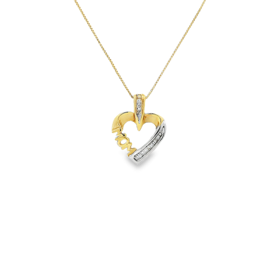 10K HEART DIAMOND PENDANT 0.20CTW 82120 (Pendant+Necklace)