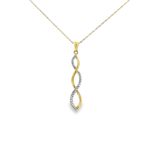 10K DIAMOND PENDANT 0.10CTW 82100 (Pendant+Necklace)