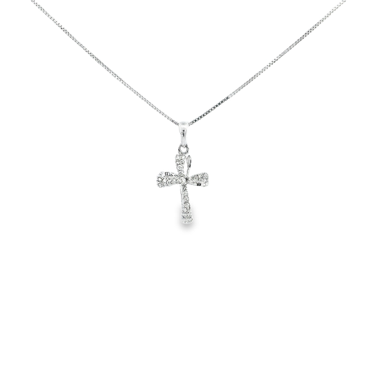 10K DIA CROSS 82100 0.10 - 0.25CTW (Pendant+Necklace)