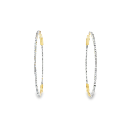 14K DIAMOND HOOPS 1.35CTW 821130