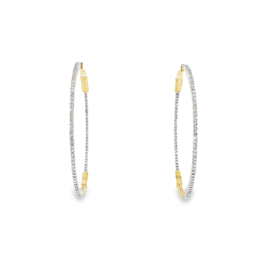 14K DIAMOND HOOPS 1.35CTW 821130