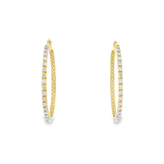 14K DIAMOND HOOPS 1.50CTW 821330
