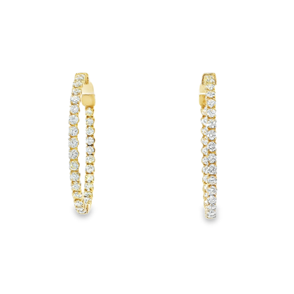 14K GOLD DIAMOND HOOPS 4.17CTW 822600