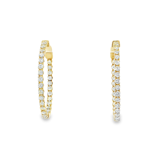 14K GOLD DIAMOND HOOPS 4.17CTW 822600