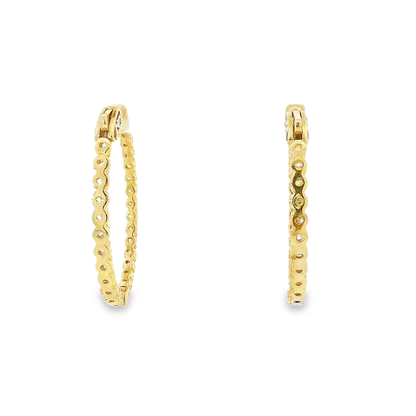 14K GOLD DIAMOND HOOPS 4.17CTW 822600