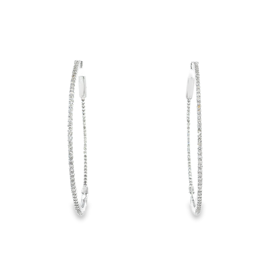 14K DIAMOND HOOPS 1.35CTW 821130