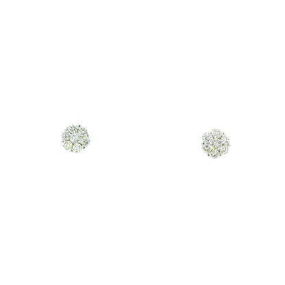 14K DIA FLOWER SET EARR 1.00CTW 82680