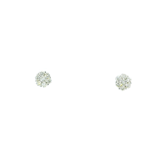 14K DIA FLOWER SET EARR 1.00CTW 82680