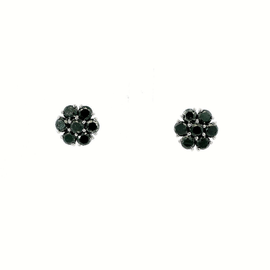 14K WG 5.79CT - BD EARRINGS 4.8GR