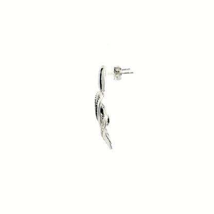 10K BLACK DIAMOND EARRINGS
