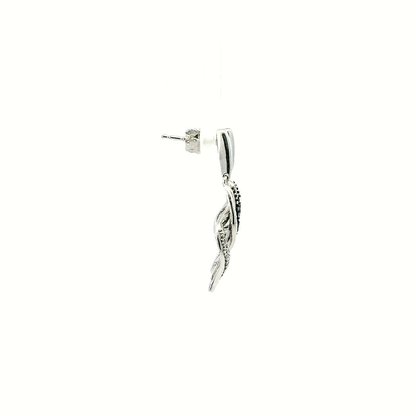 10K BLACK DIAMOND EARRINGS