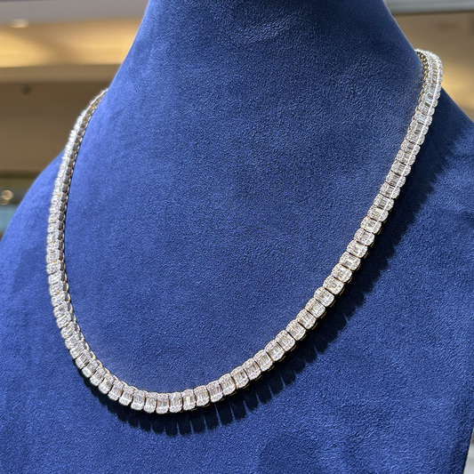 10k Diamond Baguett Chain 12.00ctw