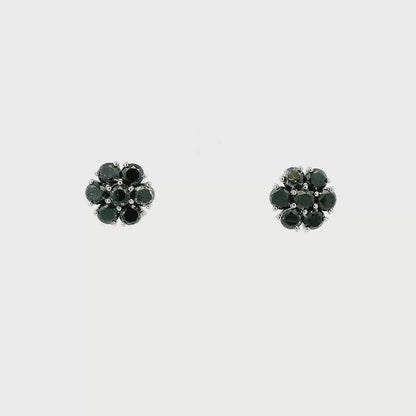 14K WG 5.79CT - BD EARRINGS 4.8GR