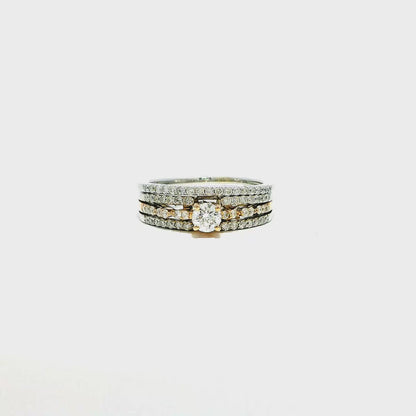 14K DIA RING SET 0.75CTW 82700 2PC