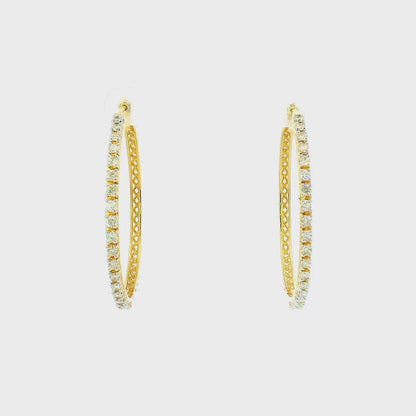 14K DIAMOND HOOPS 1.50CTW 821330