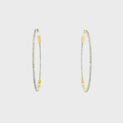 14K DIAMOND HOOPS 1.35CTW 821130