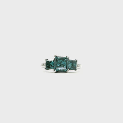 14K BLUE DIA RING 3.00CTW 82995