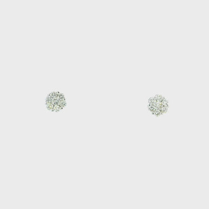 14K DIA FLOWER SET EARR 1.00CTW 82680
