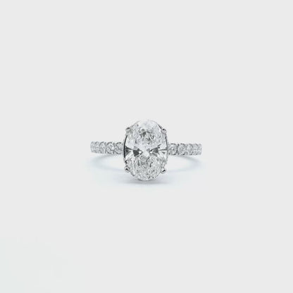 14K DIA RING 3.01CTW/2. 01CTR VVS2/G GIA