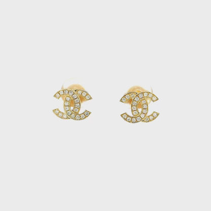 18K DIAMOND CHANNEL EARRINGS