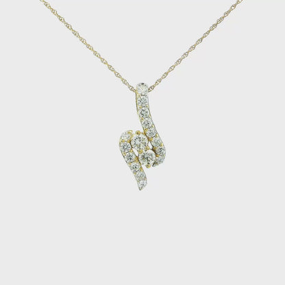 14K DIAMOND PENDANT "LOVE" 2.00CTW 82750 (Pendant+Necklace)
