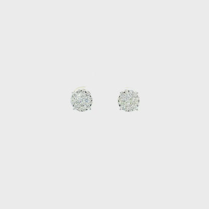 14K DIA FLOWER SET EARR 1.00CTW 82680