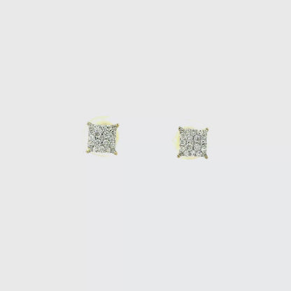 10KT WG 1/4CTW DIAMOND NK CLUSTER