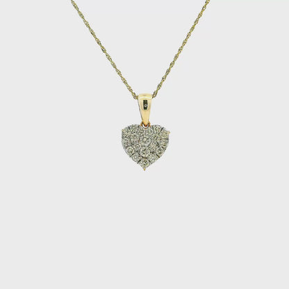 14K DIAMOND HEART 0.70CTW 82425 (Pendant+Necklace)