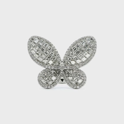 18K DIA RING 2.00CTW - BUTTERFLY RING