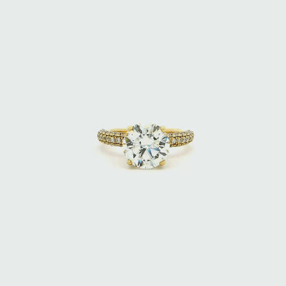 14K YG 3.75CT RD DIA LDS RINGS SI RD - 3CT **LCD**