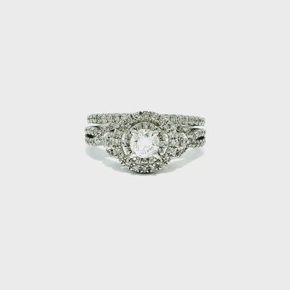 10K DIA RING SET 1.40CTW 82600 2PC