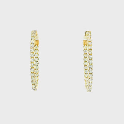 14K GOLD DIAMOND HOOPS 4.17CTW 822600