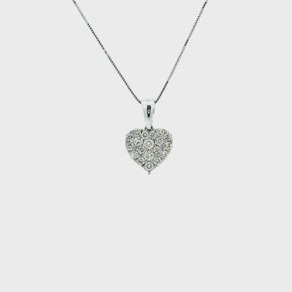 14K DIAMOND HEART 0.70CTW 82425 (Pendant+Necklace)