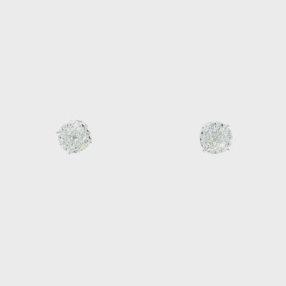 14K DIA FLOWER SET EARR 1.00CTW 82680